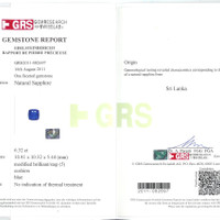 6.32 Ct. Blue Sapphire from Ceylon (Sri Lanka) Scan Report