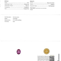1.54 Ct. Purplish Pink Sapphire from Ceylon (Sri Lanka) Scan Report