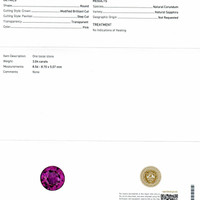 3.04 Ct. Purplish Pink Sapphire from Ceylon (Sri Lanka) Scan Report