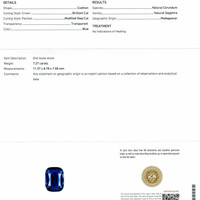 7.27 Ct. Blue Sapphire from Madagascar Scan Report
