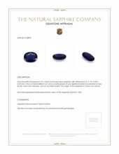 4.41 Ct. Sapphire from Ceylon (Sri Lanka) Appraisal