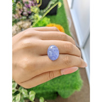 28.59 Ct. Blue Cabochon Sapphire from Ceylon (Sri Lanka) Life Style