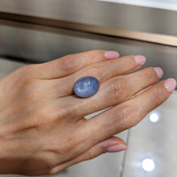 28.59 Ct. Blue Cabochon Sapphire from Ceylon (Sri Lanka) Life Style