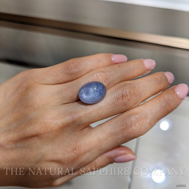 28.59 Ct. Blue Cabochon Sapphire from Ceylon (Sri Lanka)