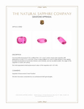 3.01 Ct. Pink Sapphire from Ceylon (Sri Lanka) Appraisal
