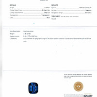3.58 Ct. Blue Sapphire from Ceylon (Sri Lanka) Scan Report