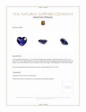 1.03 Ct. Blue Sapphire from Ceylon (Sri Lanka) Appraisal
