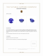 1.61 Ct. Purplish Blue Sapphire from Ceylon (Sri Lanka) Appraisal