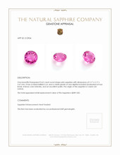 0.62 Ct. Pink Sapphire from Ceylon (Sri Lanka) Appraisal