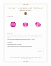 1.19 Ct. Pink Sapphire from Ceylon (Sri Lanka) Appraisal