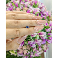 0.49 Ct. Blue Sapphire from Ceylon (Sri Lanka) Life Style