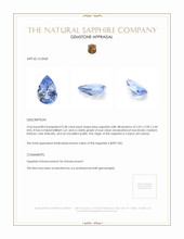 0.38 Ct. Blue Sapphire from Ceylon (Sri Lanka) Appraisal