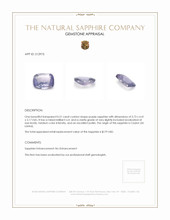 0.51 Ct. Purple Sapphire from Ceylon (Sri Lanka) Appraisal