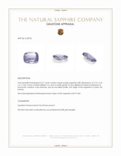 0.51 Ct. Purple Sapphire from Ceylon (Sri Lanka) Appraisal