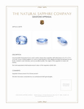 0.66 Ct. Blue Sapphire from Ceylon (Sri Lanka) Appraisal