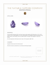 0.89 Ct. Sapphire from Ceylon (Sri Lanka) Appraisal