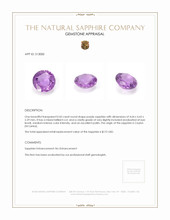 0.43 Ct. Purple Sapphire from Ceylon (Sri Lanka) Appraisal