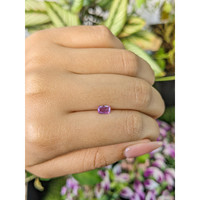0.58 Ct. Purplish Pink Sapphire from Ceylon (Sri Lanka) Life Style