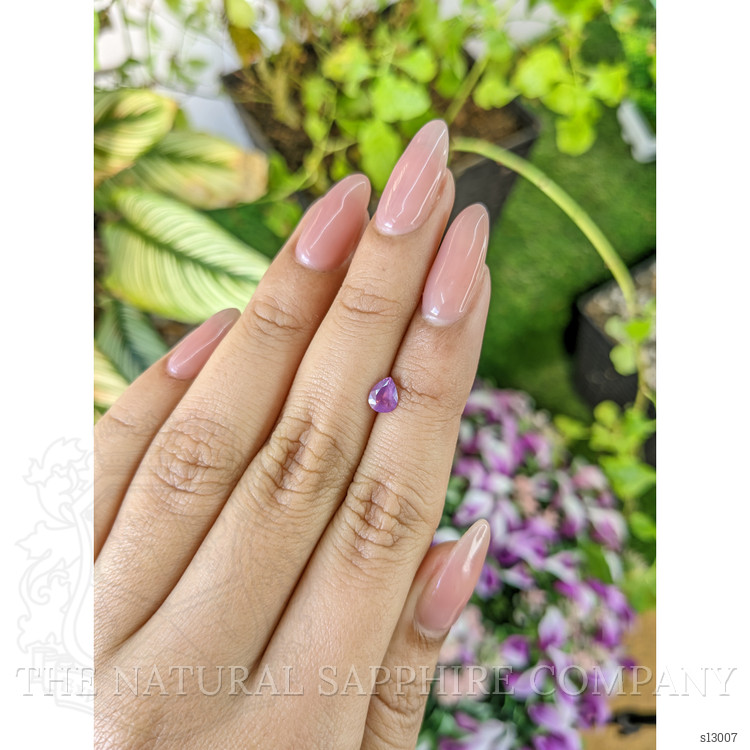0.57 Ct. Pinkish Purple Sapphire from Ceylon (Sri Lanka)