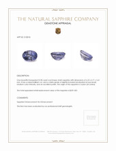 0.98 Ct. Violet Sapphire from Ceylon (Sri Lanka) Appraisal