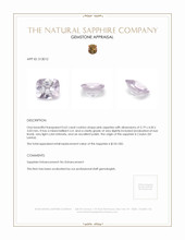 0.62 Ct. Pink Sapphire from Ceylon (Sri Lanka) Appraisal