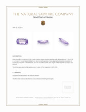 0.85 Ct. Purple Sapphire from Ceylon (Sri Lanka) Appraisal