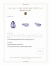 0.83 Ct. Violet Sapphire from Ceylon (Sri Lanka) Appraisal