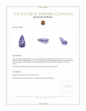 0.69 Ct. Purple Sapphire from Ceylon (Sri Lanka) Appraisal