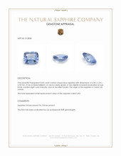 0.83 Ct. Blue Sapphire from Ceylon (Sri Lanka) Appraisal