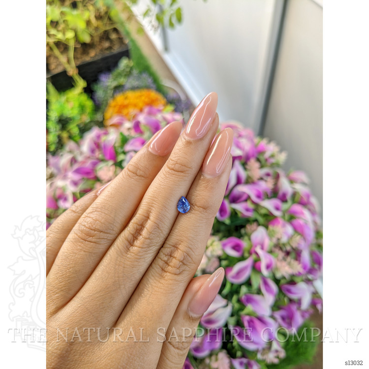 0.59 Ct. Blue Sapphire from Ceylon (Sri Lanka)