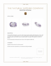1.10 Ct. Sapphire from Ceylon (Sri Lanka) Appraisal
