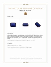 1.49 Ct. Blue Sapphire from Ceylon (Sri Lanka) Appraisal
