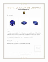 0.95 Ct. Blue Sapphire from Ceylon (Sri Lanka) Appraisal