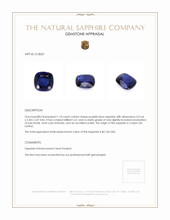 1.10 Ct. Purplish Blue Sapphire from Ceylon (Sri Lanka) Appraisal