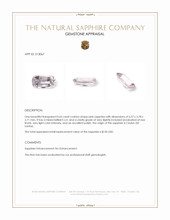 0.65 Ct. Pink Sapphire from Ceylon (Sri Lanka) Appraisal