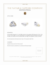1.27 Ct. Sapphire from Ceylon (Sri Lanka) Appraisal