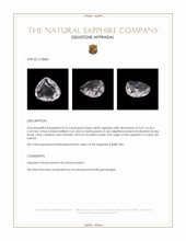 0.76 Ct. White Sapphire from Ceylon (Sri Lanka) Appraisal