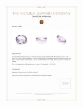 0.64 Ct. Purple Sapphire from Ceylon (Sri Lanka) Appraisal