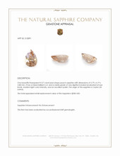 0.57 Ct. Peach Sapphire from Ceylon (Sri Lanka) Appraisal