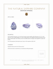 1.06 Ct. Purple Sapphire from Ceylon (Sri Lanka) Appraisal