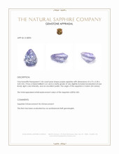 1.06 Ct. Purple Sapphire from Ceylon (Sri Lanka) Appraisal
