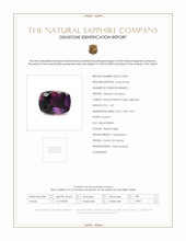 1.09 Ct. Pinkish Purple Sapphire from Ceylon (Sri Lanka) Scan Report