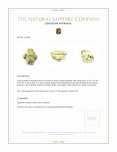0.85 Ct. Yellow Sapphire from Ceylon (Sri Lanka) Appraisal