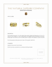 1.29 Ct. Yellow Sapphire from Ceylon (Sri Lanka) Appraisal