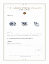 1.19 Ct. Blue Sapphire from Ceylon (Sri Lanka) Appraisal