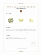 1.14 Ct. Yellow Sapphire from Ceylon (Sri Lanka) Appraisal
