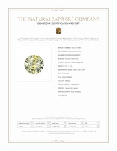 1.14 Ct. Yellow Sapphire from Ceylon (Sri Lanka) Scan Report
