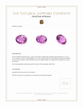 0.67 Ct. Purplish Pink Sapphire from Ceylon (Sri Lanka) Appraisal