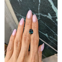 3.88 Ct. Bluish Green Sapphire from Ceylon (Sri Lanka) Life Style