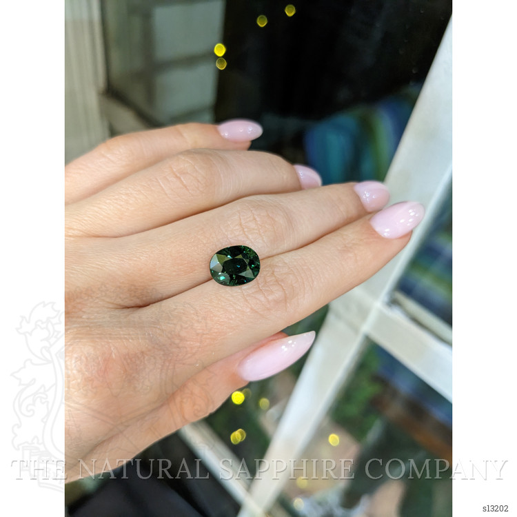 5.05 Ct. Bluish Green Sapphire from Ceylon (Sri Lanka)